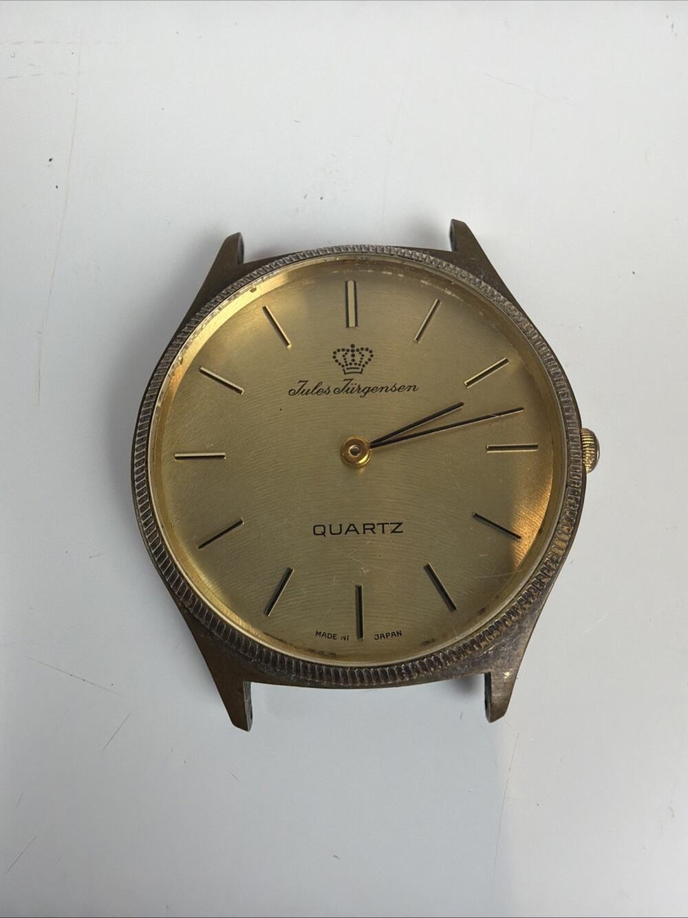 vintage Jules Jürgensen Model 5814 gold-tone men's dress watch